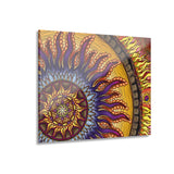 Solar Disc Mandala - Acrylic Block
