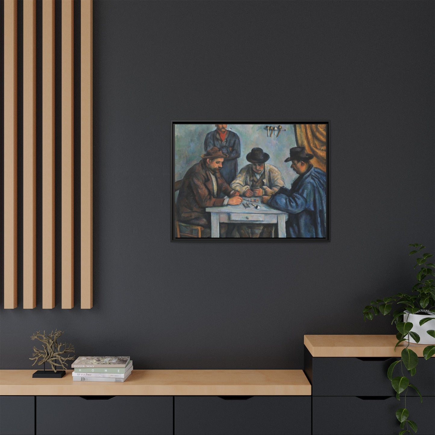 Cézanne, Paul - The Card Players (1892) - Matte Canvas, Framed