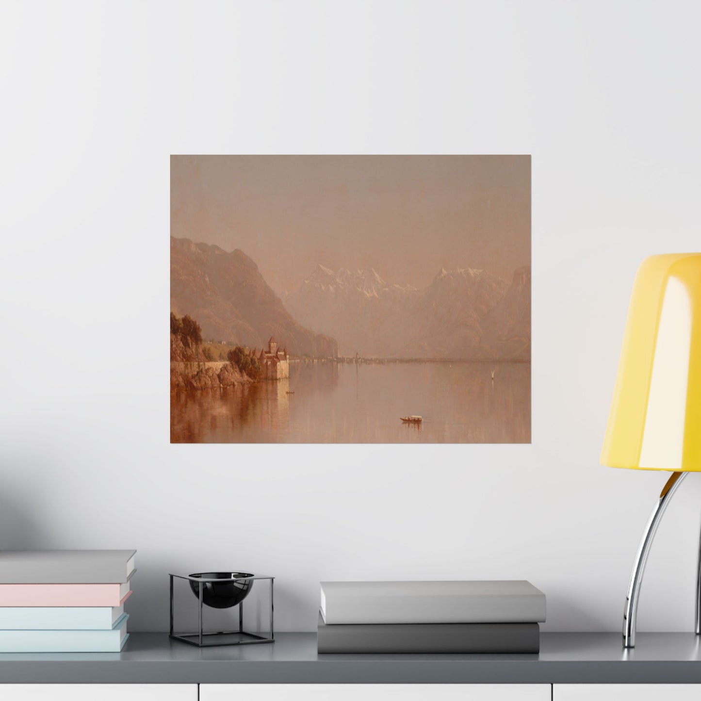Gifford, Sanford Robinson - Lake Geneva (1875) - Satin Posters