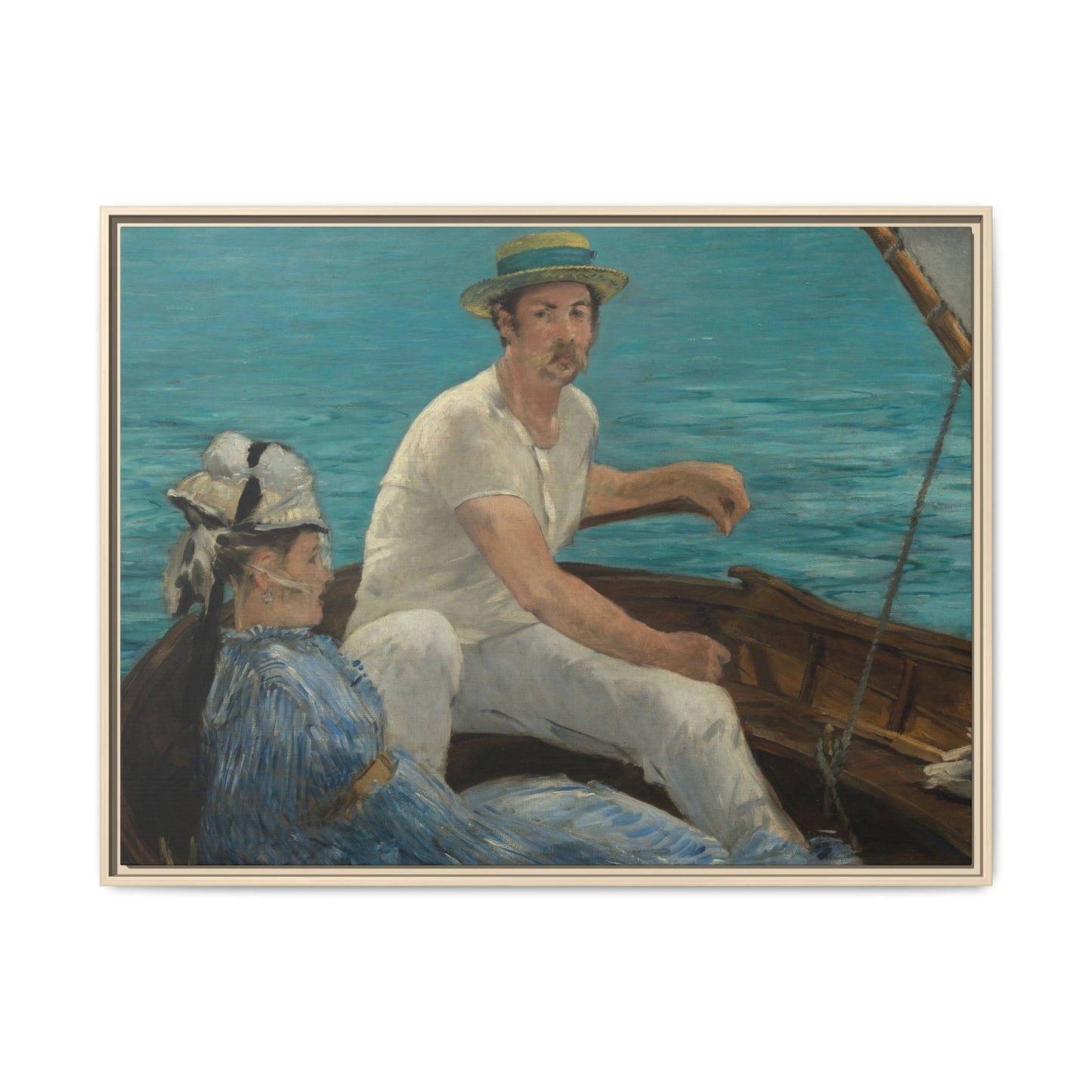 Manet, Édouard - Boating (1874) - Matte Canvas, Framed