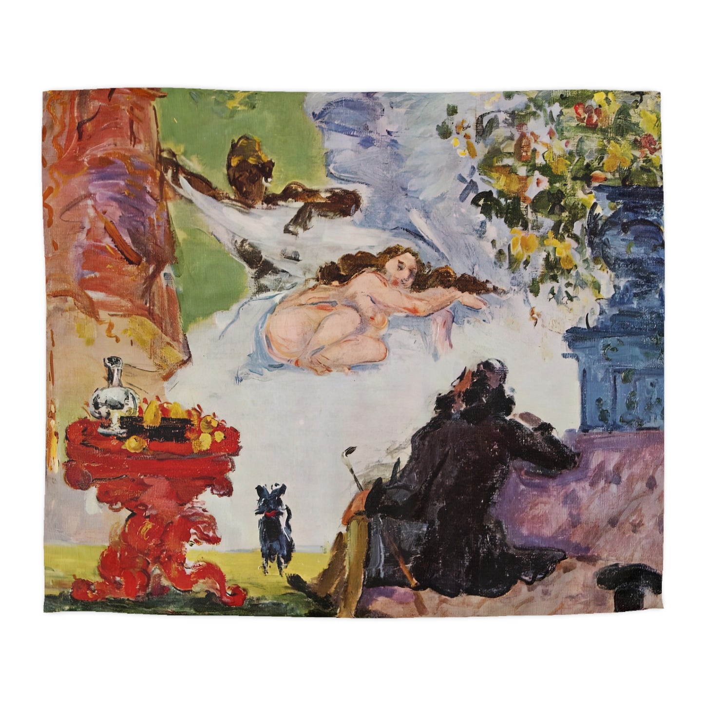 Cézanne, Paul - A Modern Olympia (1874) - Microfiber Duvet Cover