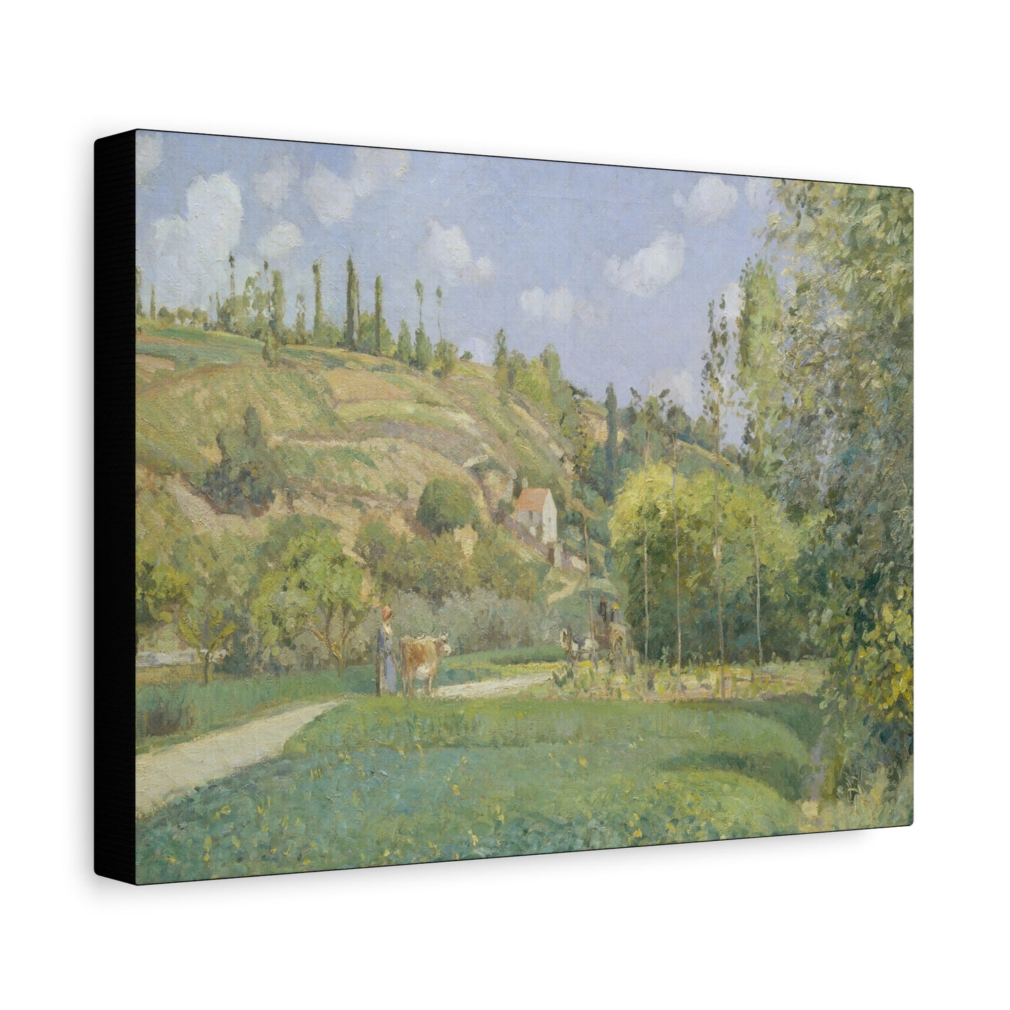 Pissarro, Camille - A Cowherd at Valhermeil, Auvers-sur-Oise (1874) - Canvas Block, unframed