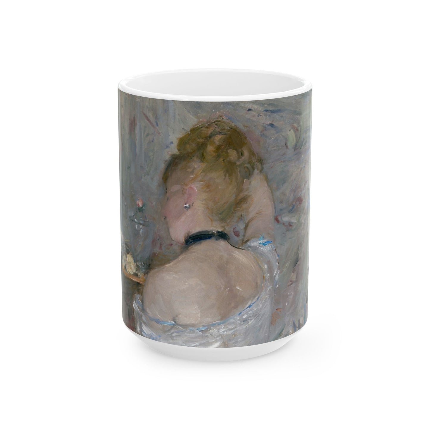 Morisot, Berthe - Woman at Her Toilette (1880) - Ceramic Mug