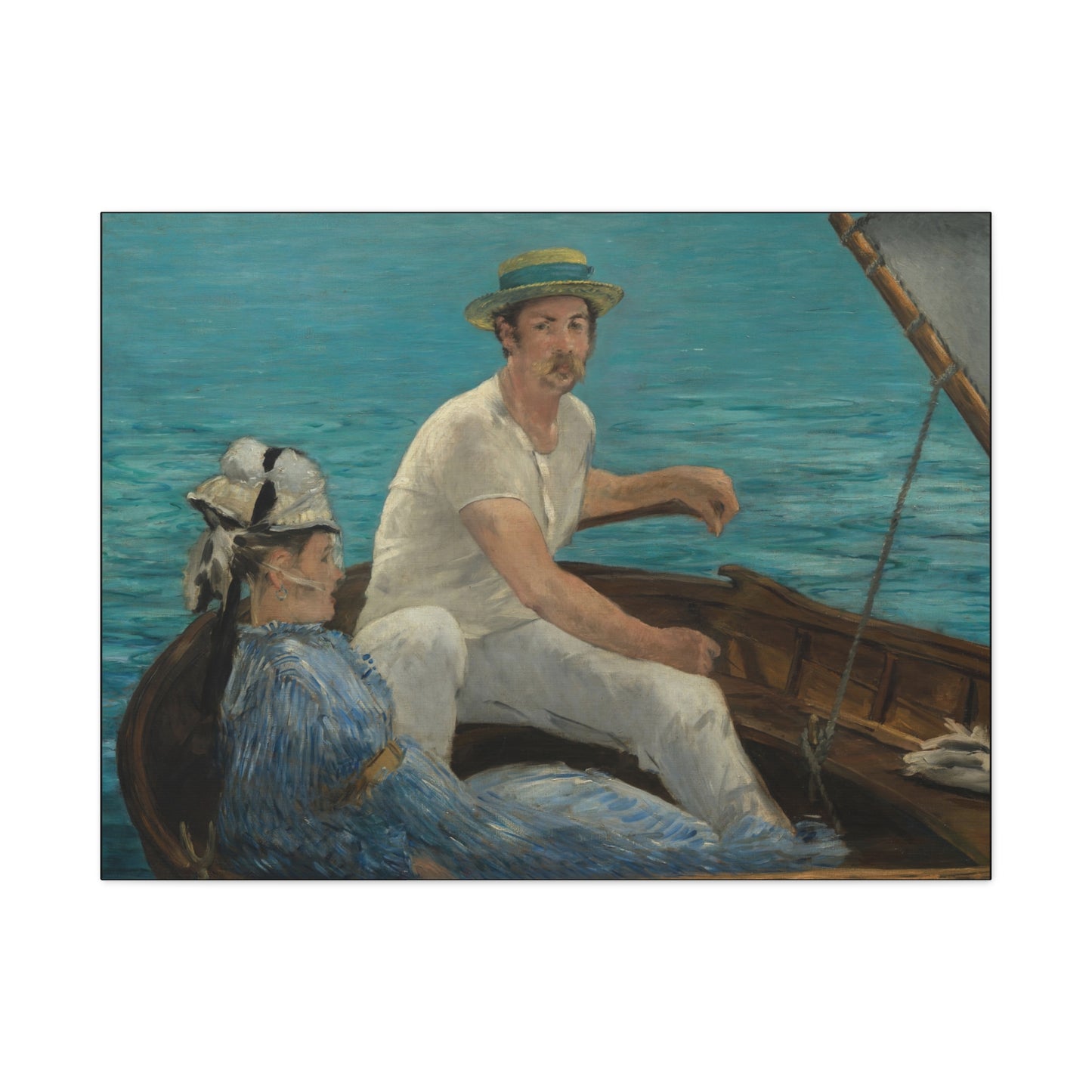 Manet, Édouard - Boating (1874) - Canvas Block, unframed