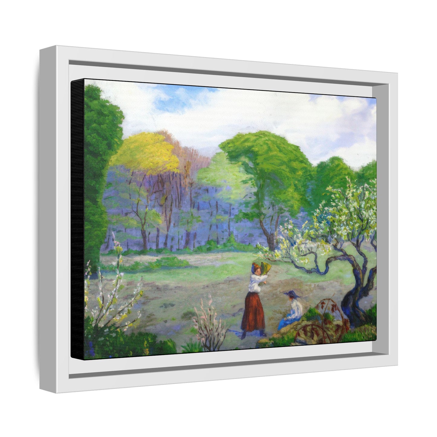 Ranson, Paul - Picking Flowers (1890) - Matte Canvas, Framed