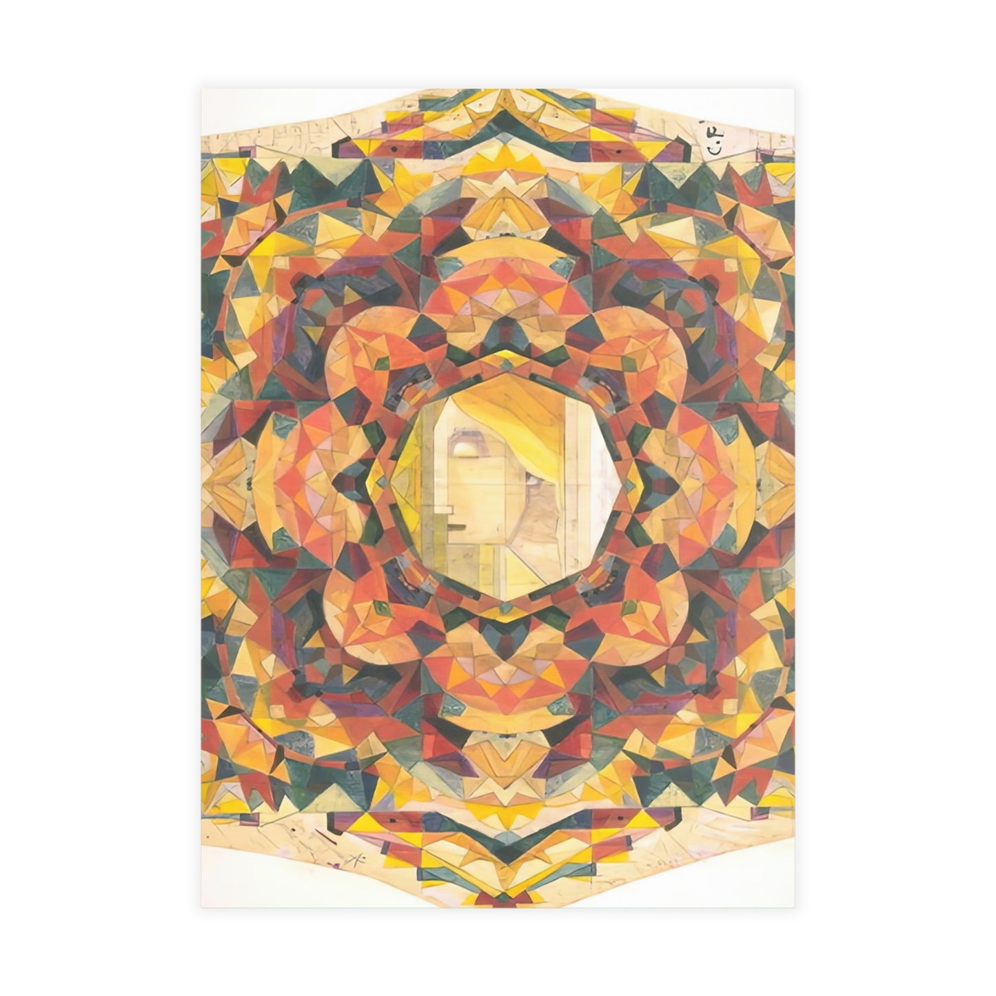 Filiger, Charles - Woman’s Head with Closed Eyes (1893) - Postcard Bundles with Envelopes Included