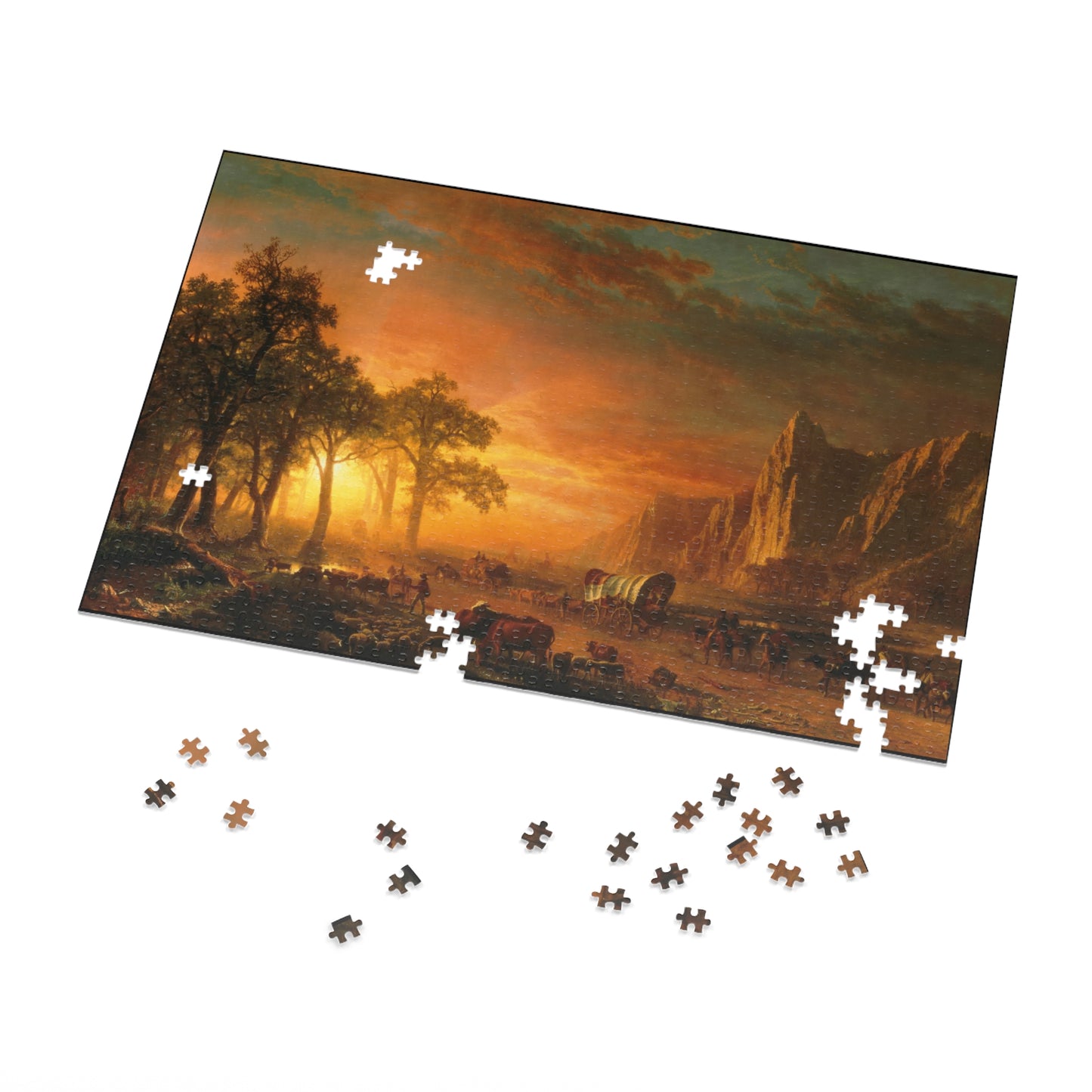 Bierstadt, Albert - Emigrants Crossing the Plains (1867) - 1000pc Jigsaw Puzzle