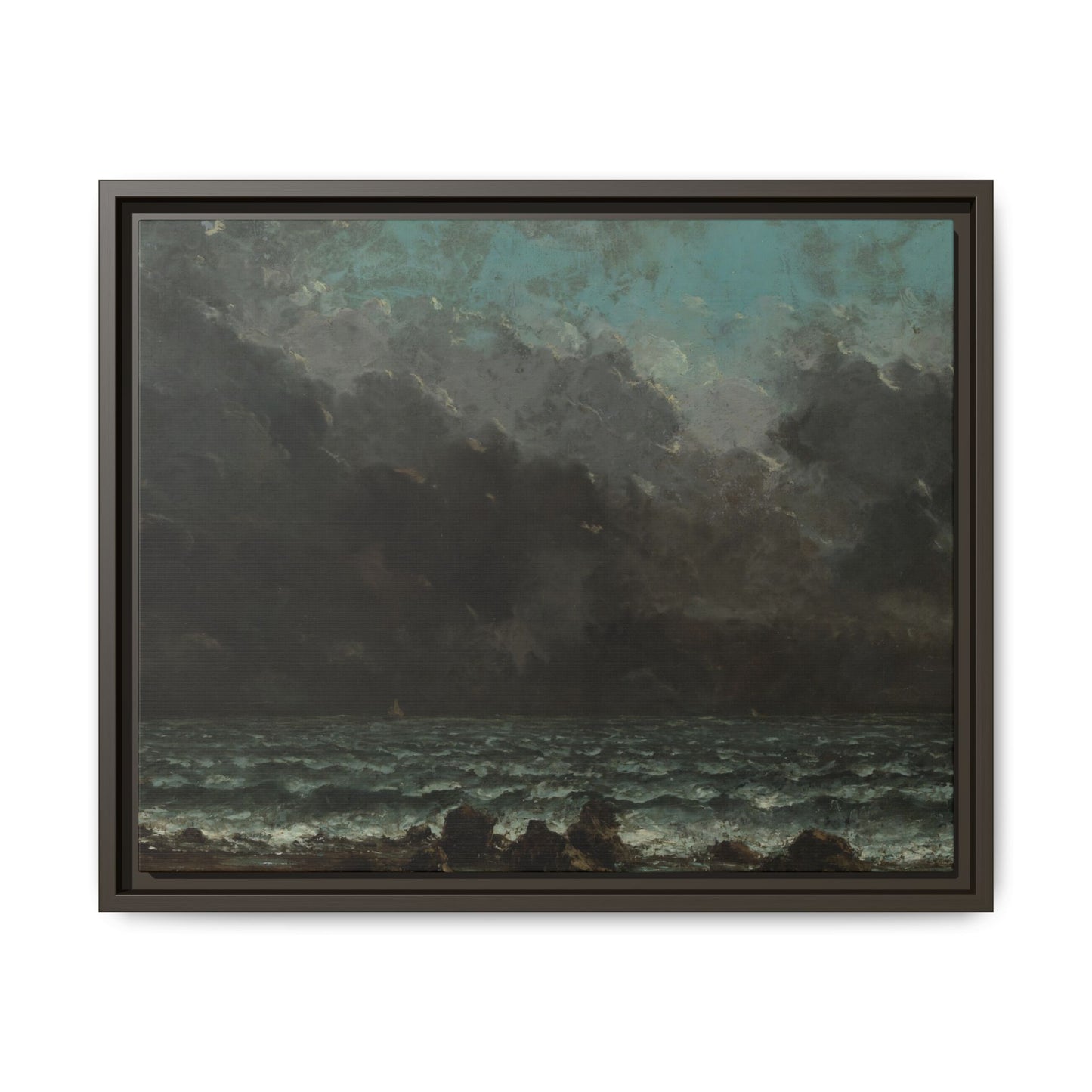 Courbet, Gustave - The Sea (1865) - Matte Canvas, Framed