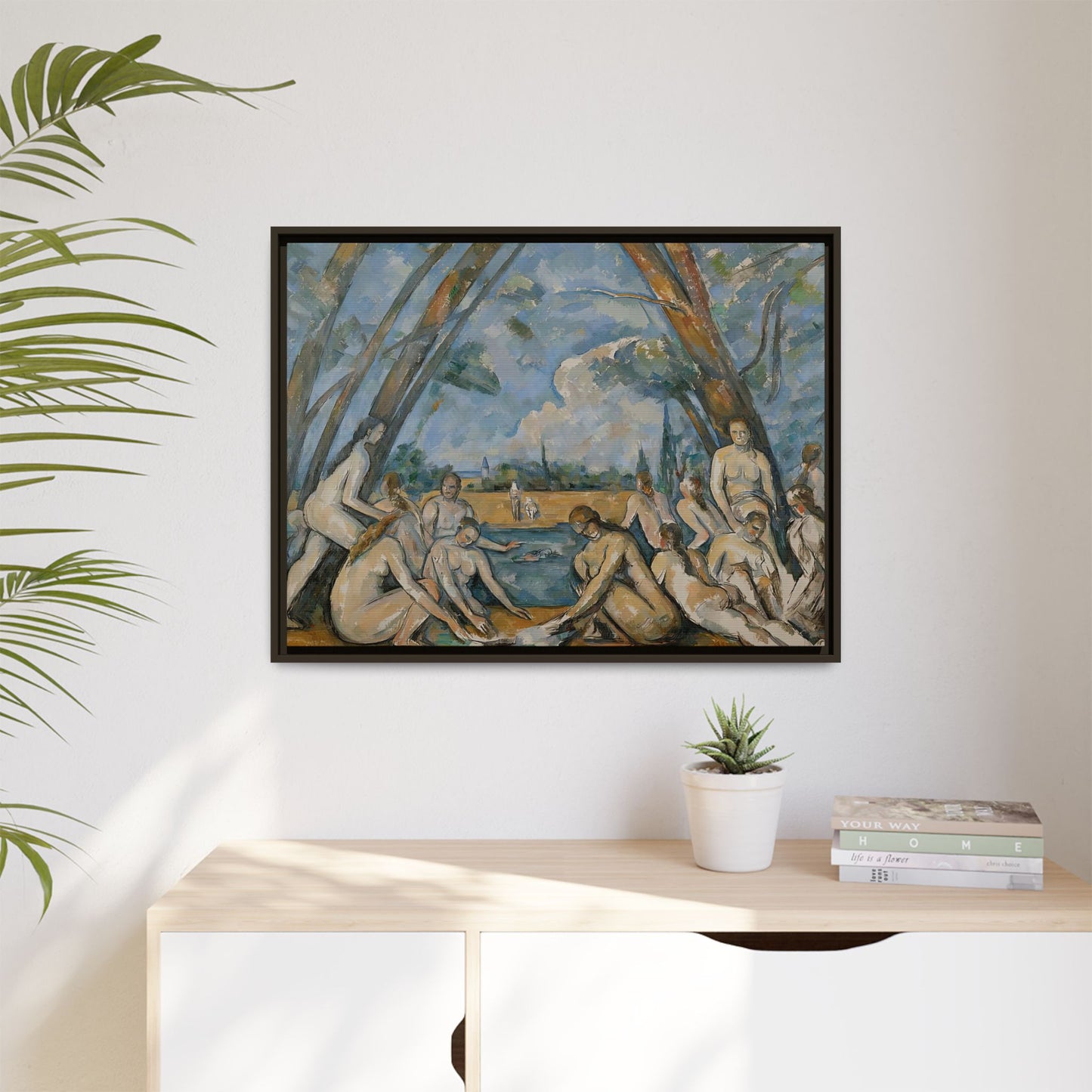 Cézanne, Paul - The Large Bathers (1906) - Matte Canvas, Framed