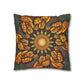 Monarch Butterfly Mandala - Faux Suede Square Pillowcase