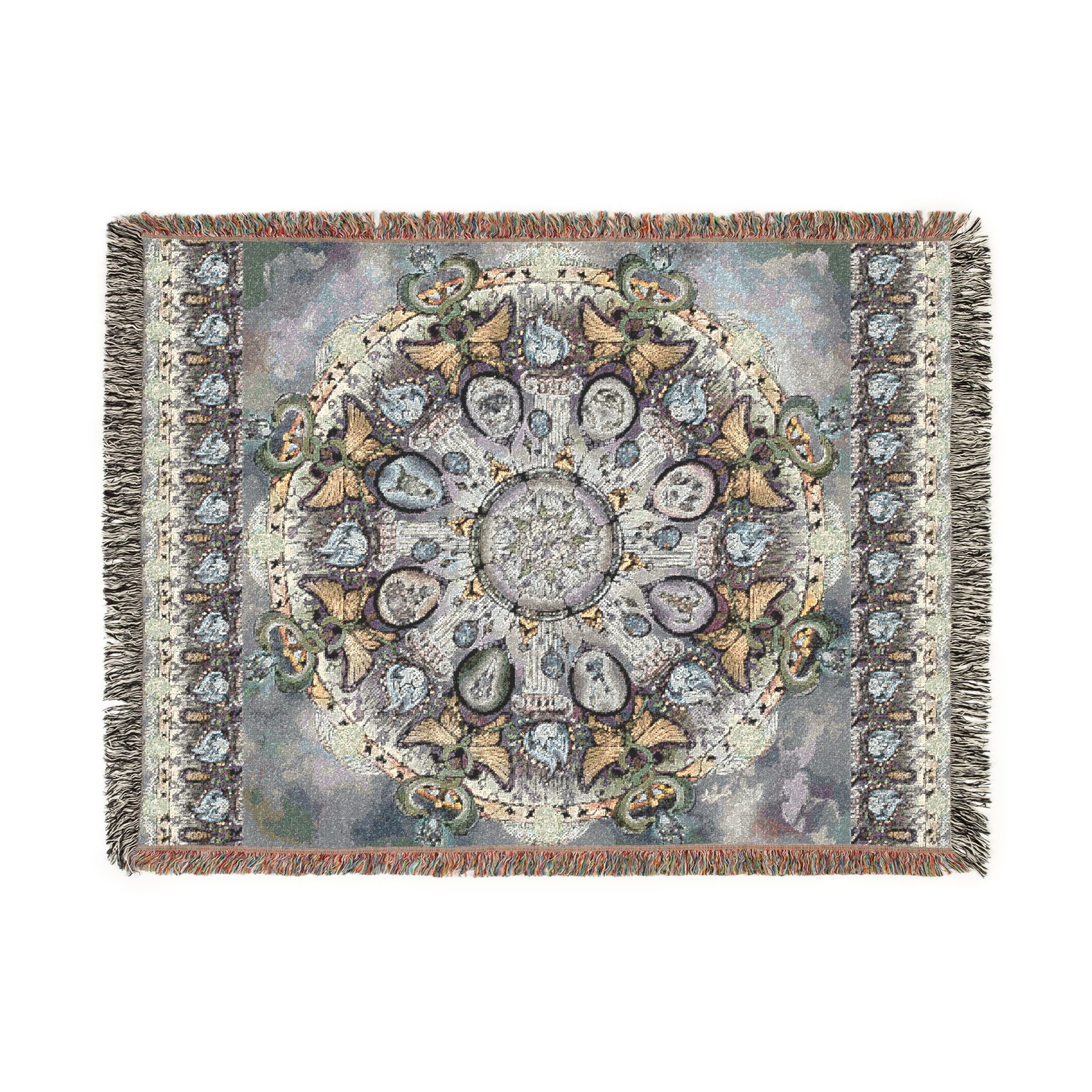 Memento Mori Mandala - Woven Blanket