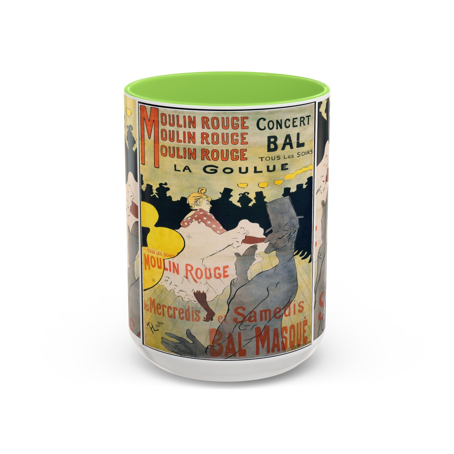 Toulouse-Lautrec, Henri - Moulin Rouge - La Goulue (1891) - Colorful Accent Mugs