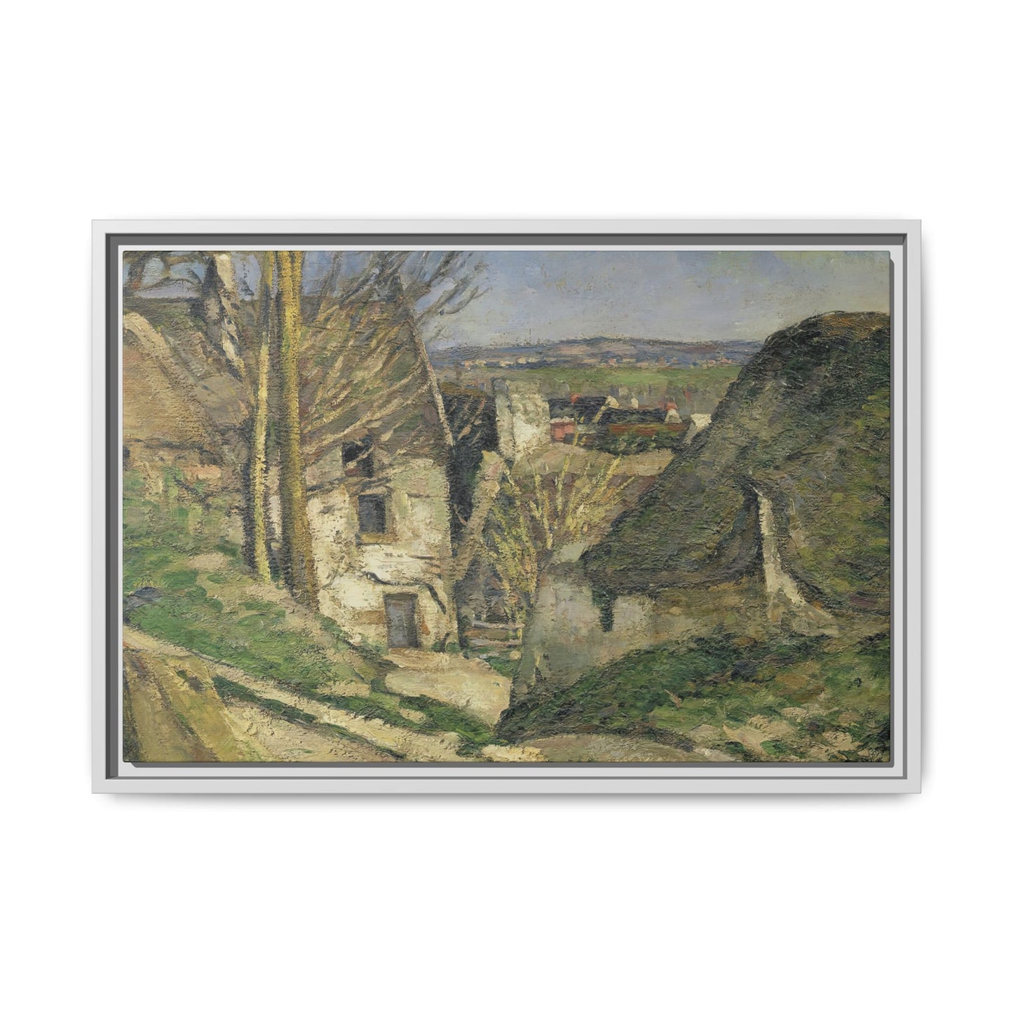 Cézanne, Paul - The House of the Hanged Man, Auvers-sur-Oise (1874) - Matte Canvas, Framed