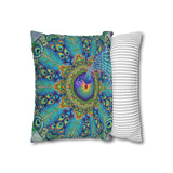 Melek Taus Mandala - Faux Suede Square Pillowcase