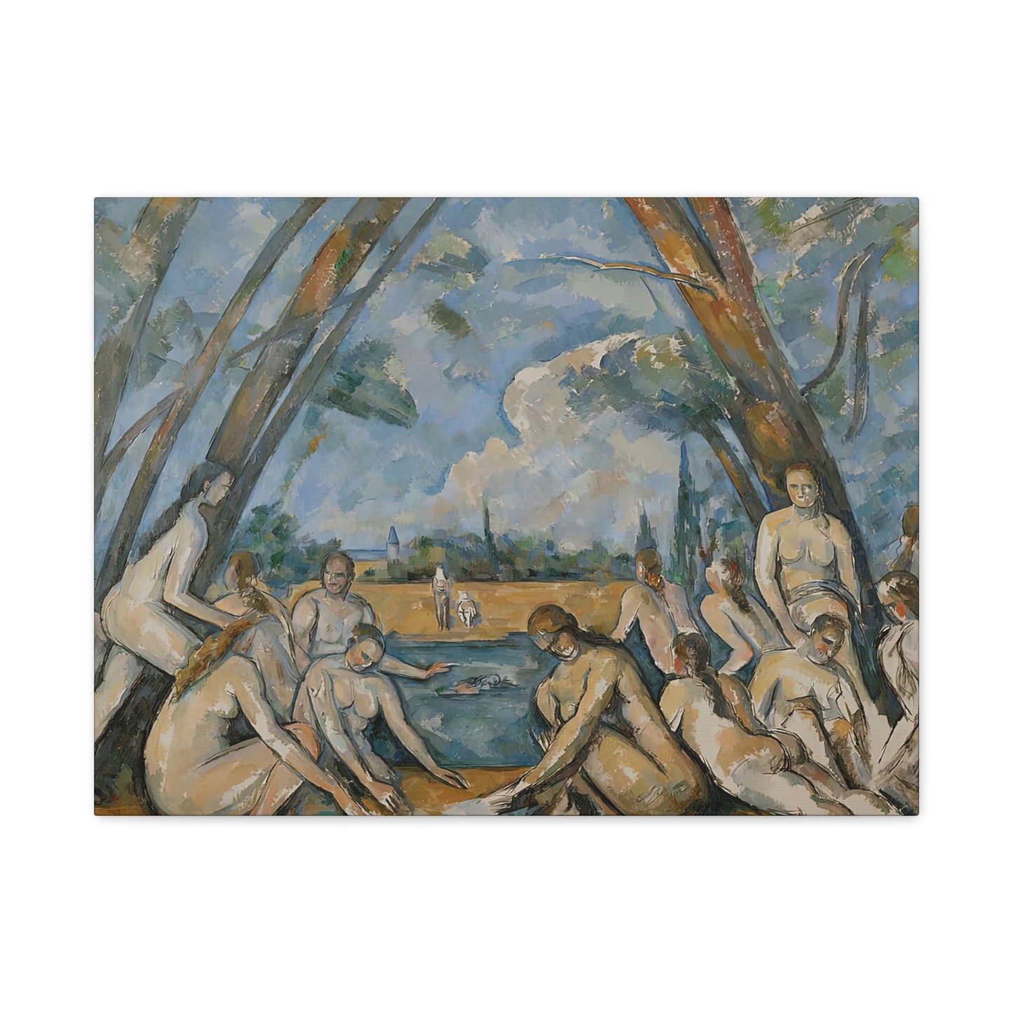Cézanne, Paul - The Large Bathers (1906) - Canvas Block, unframed