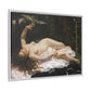 Courbet, Gustave - Woman with a Parrot (1866) - Matte Canvas, Framed