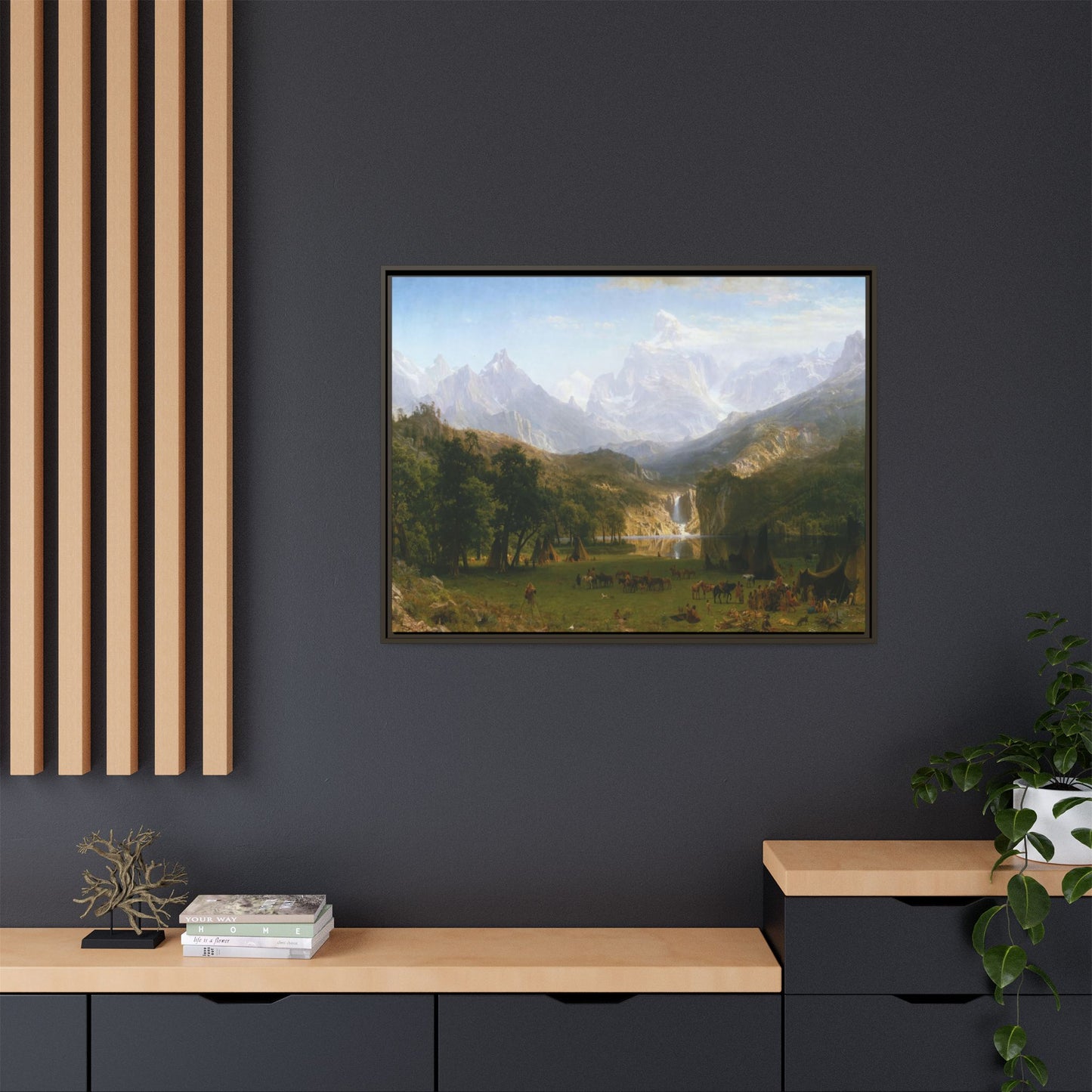 Bierstadt, Albert - The Rocky Mountains, Lander’s Peak (1863) - Matte Canvas, Framed