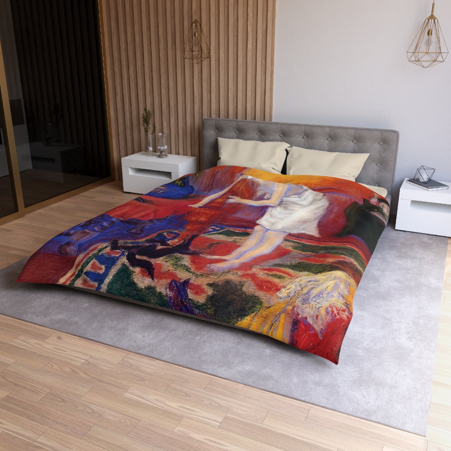 Ranson, Paul - The Golden Head of Hair (1909) - Microfiber Duvet Cover