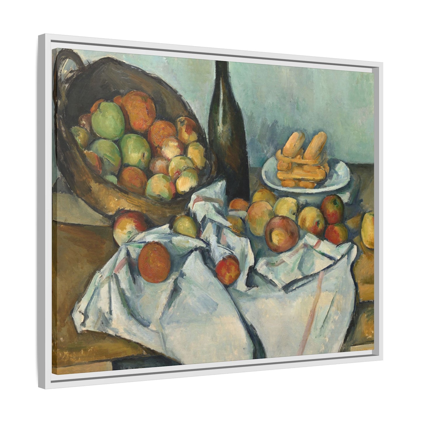 Cézanne, Paul - Basket of Apples (1893) - Matte Canvas, Framed
