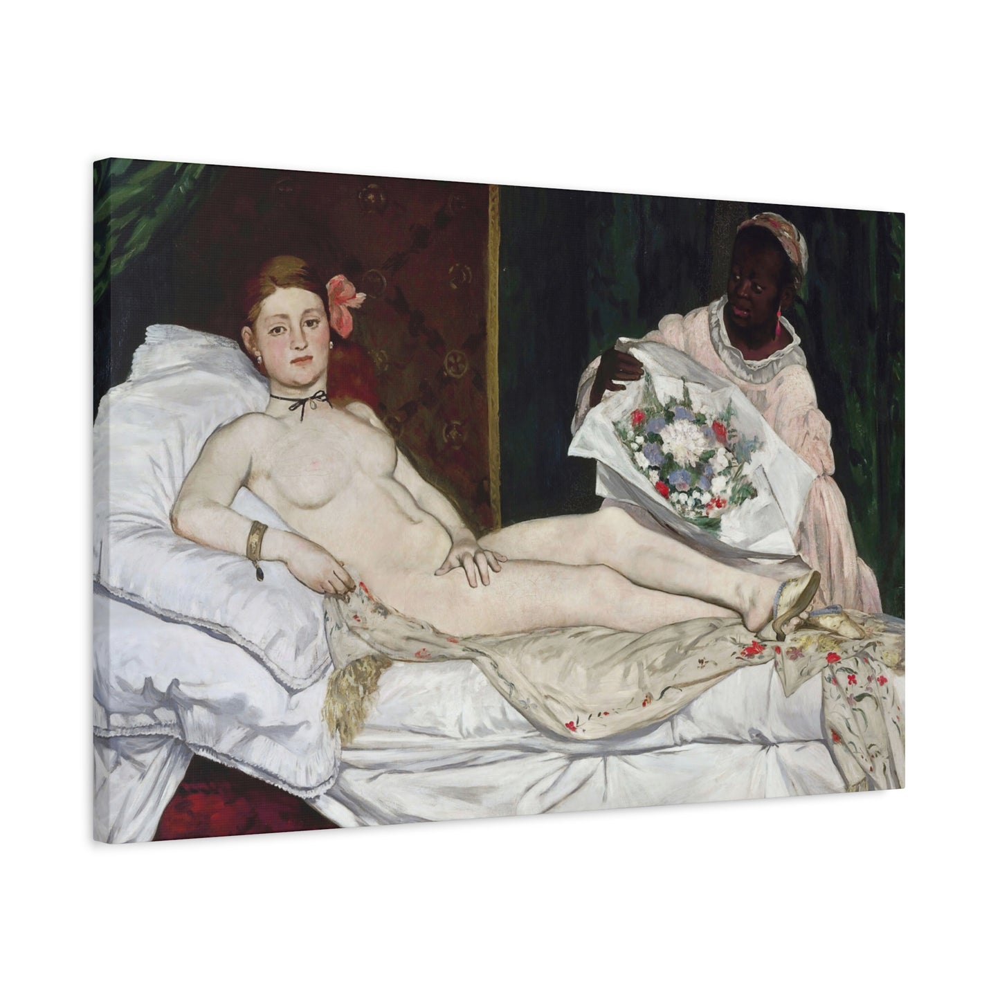 Manet, Édouard - Olympia (1870) - Canvas Block, unframed
