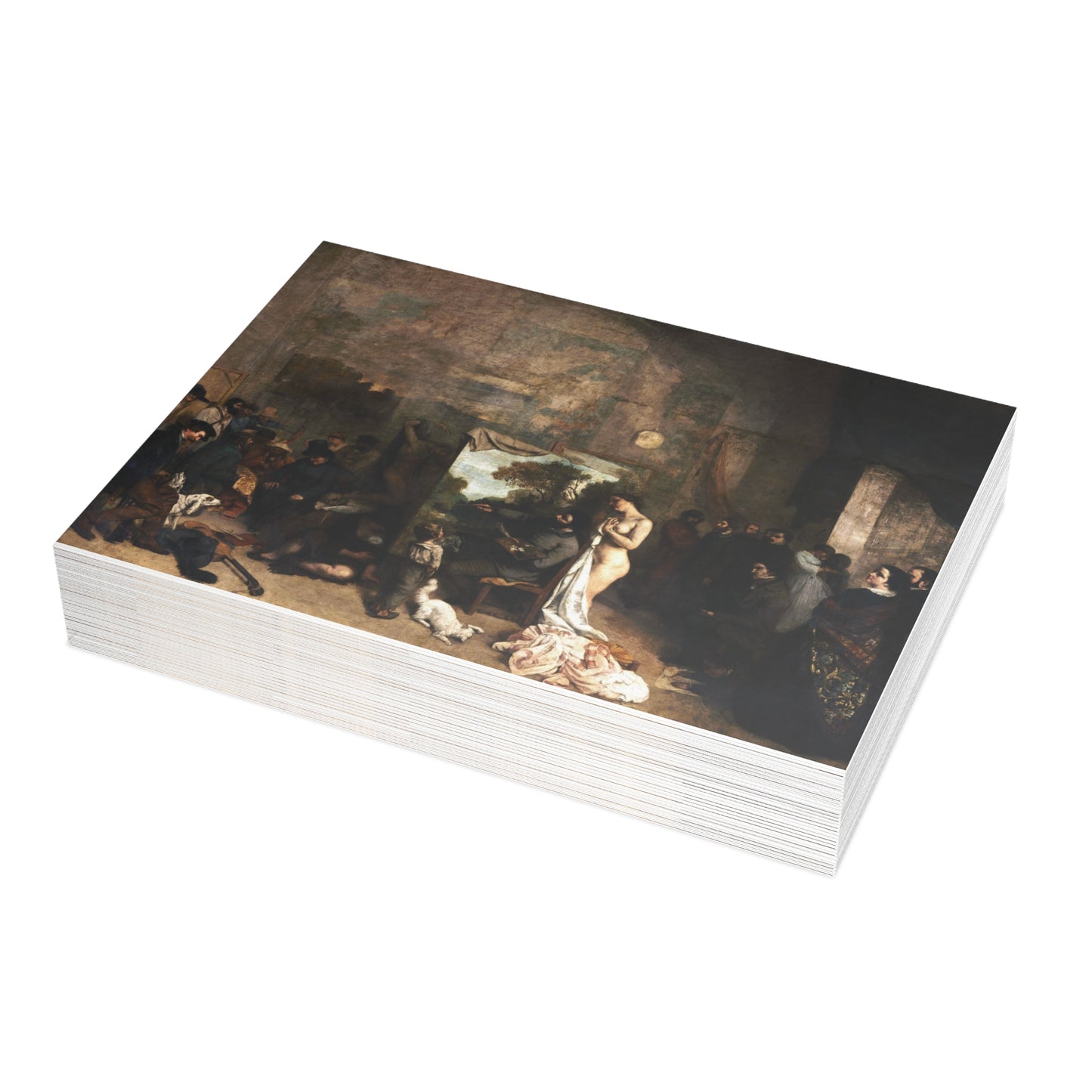 Courbet, Gustave - The Painter’s Studio (1855) - Postcard Bundles with Envelopes Included
