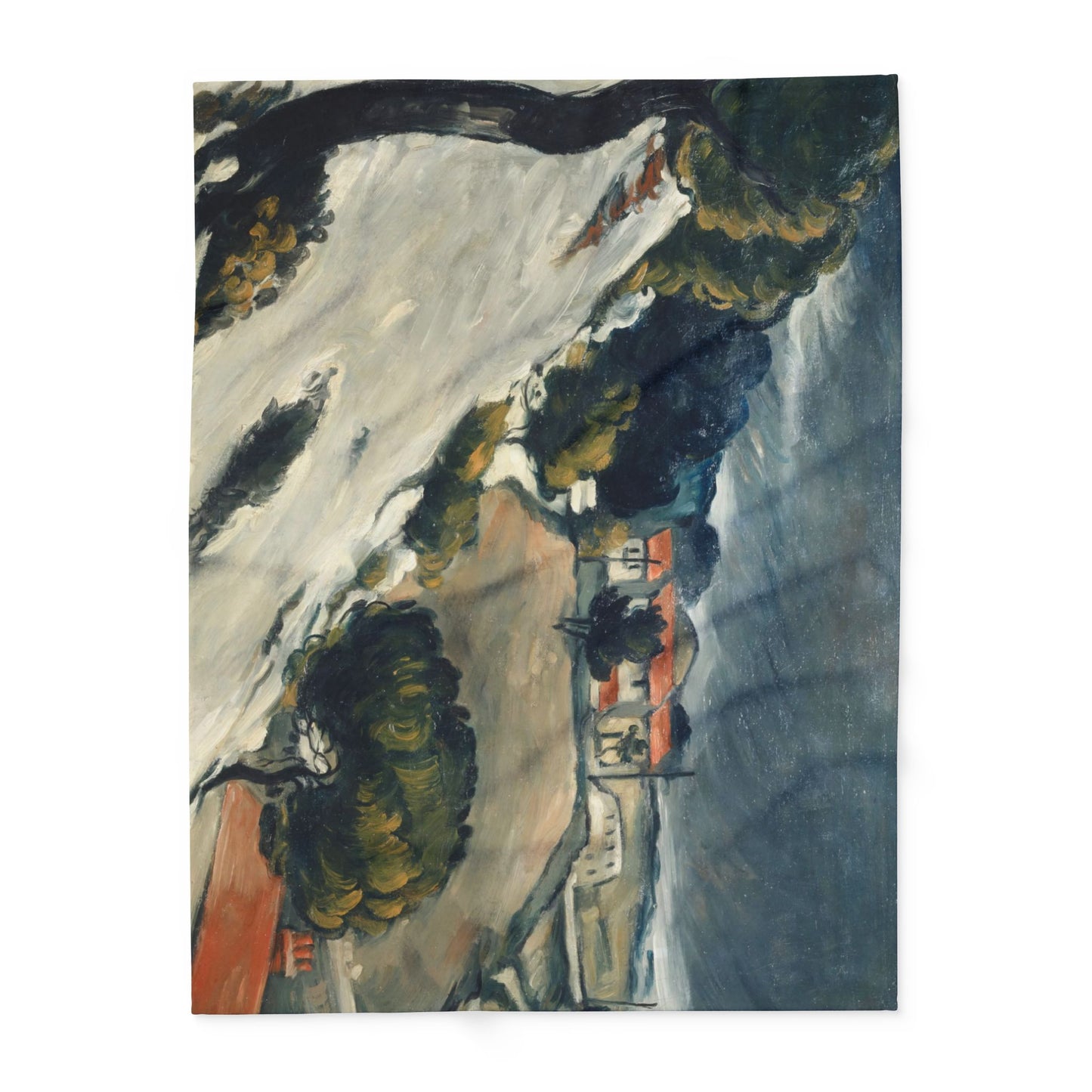 Cézanne, Paul - L’Estaque, Melting Snow (1870) - Arctic Fleece Blanket