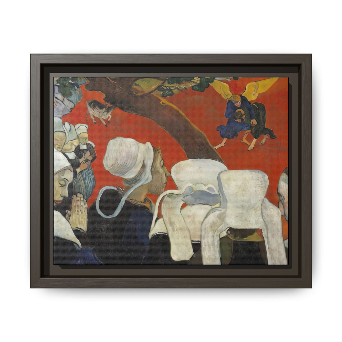 Gauguin, Paul - Vision of the Sermon (Jacob Wrestling with the Angel) (1888) - Matte Canvas, Framed