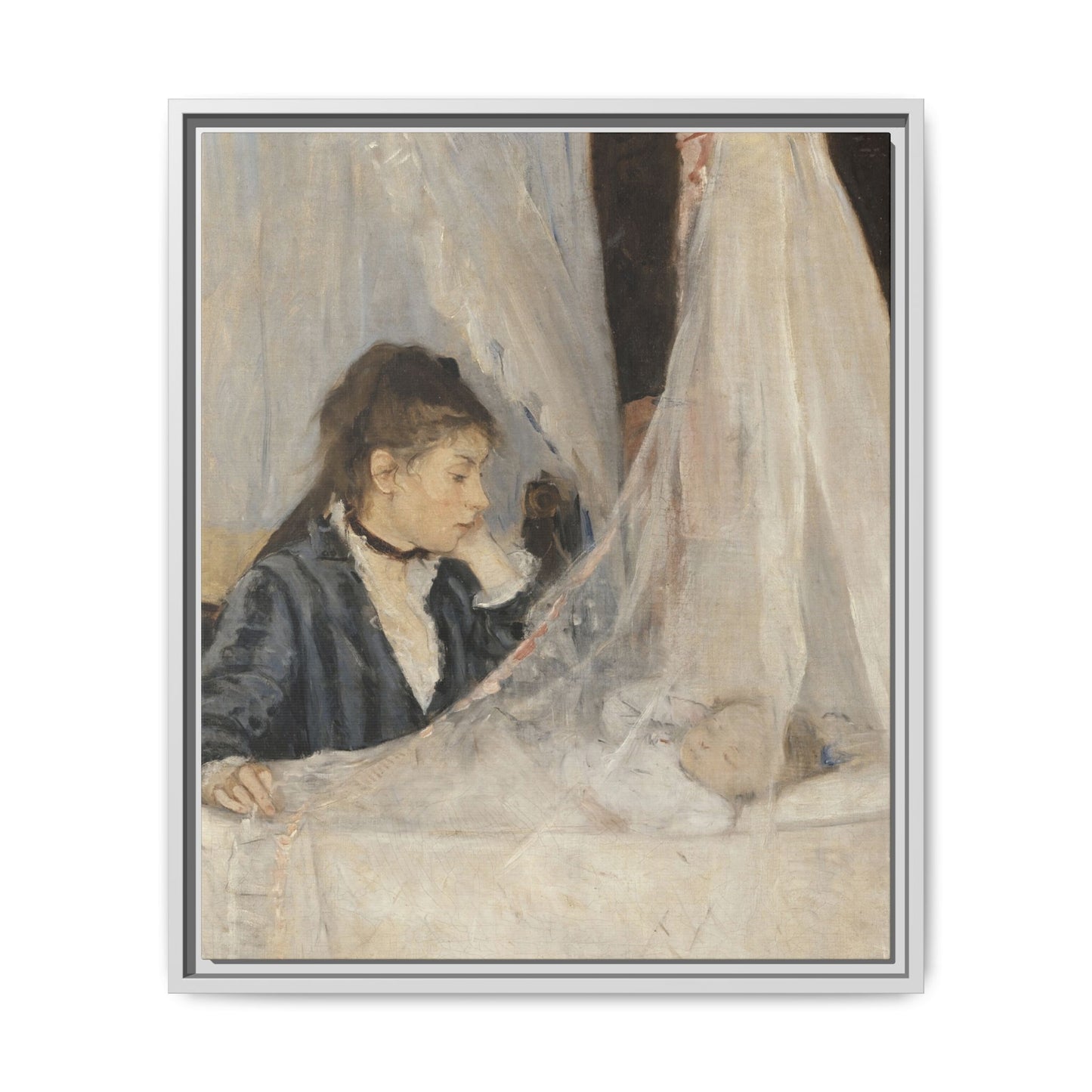 Morisot, Berthe - The Cradle (1872) - Matte Canvas, Framed