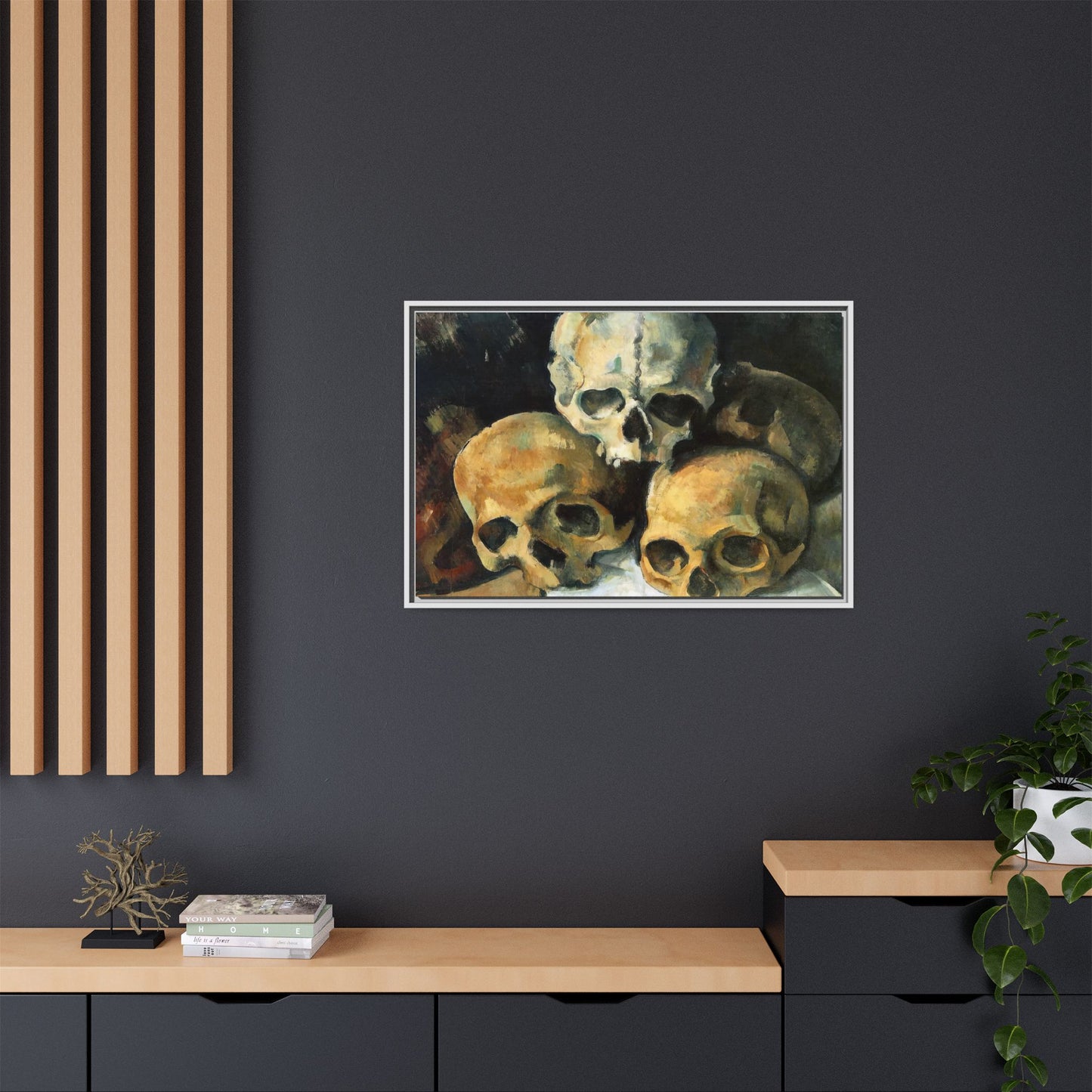 Cézanne, Paul - Pyramid of Skulls (1901) - Matte Canvas, Framed