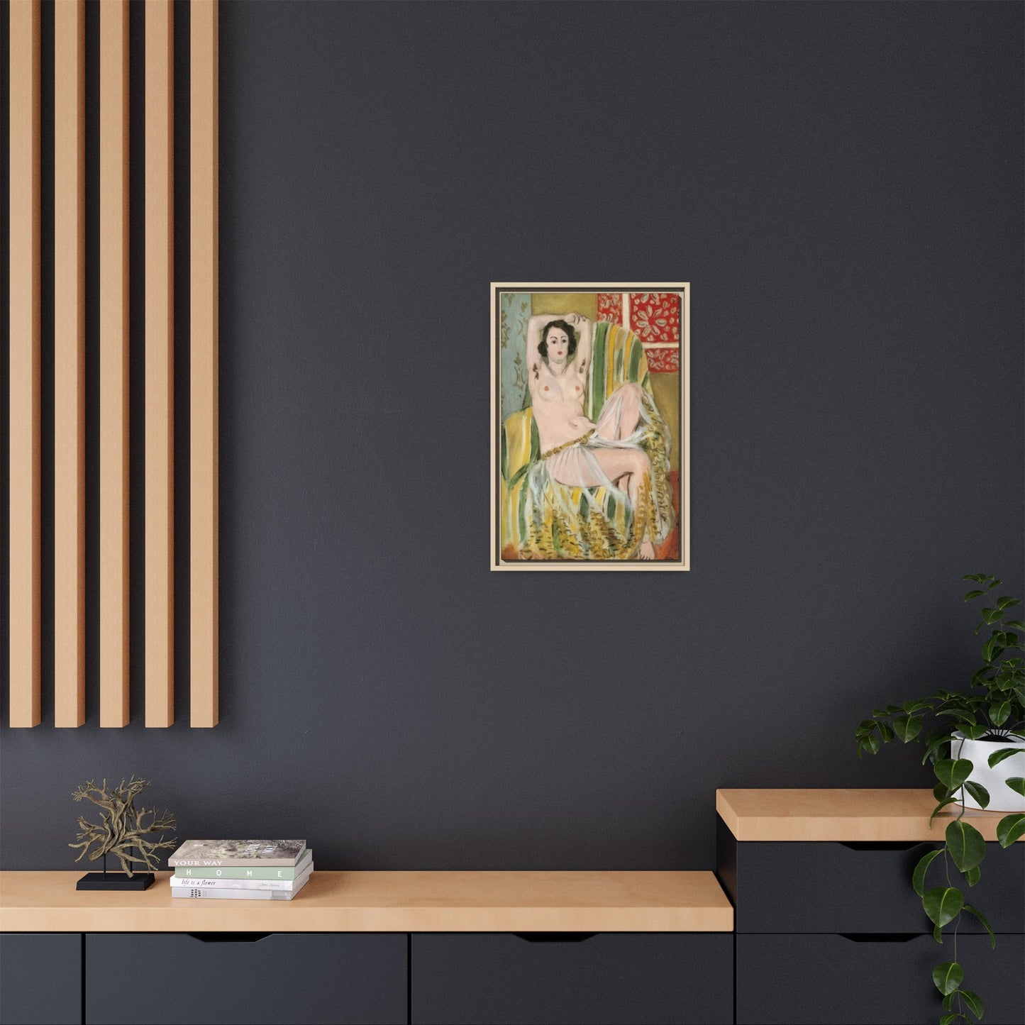 Matisse, Henri - Odalisque with Raised Arms (1923) - Matte Canvas, Framed