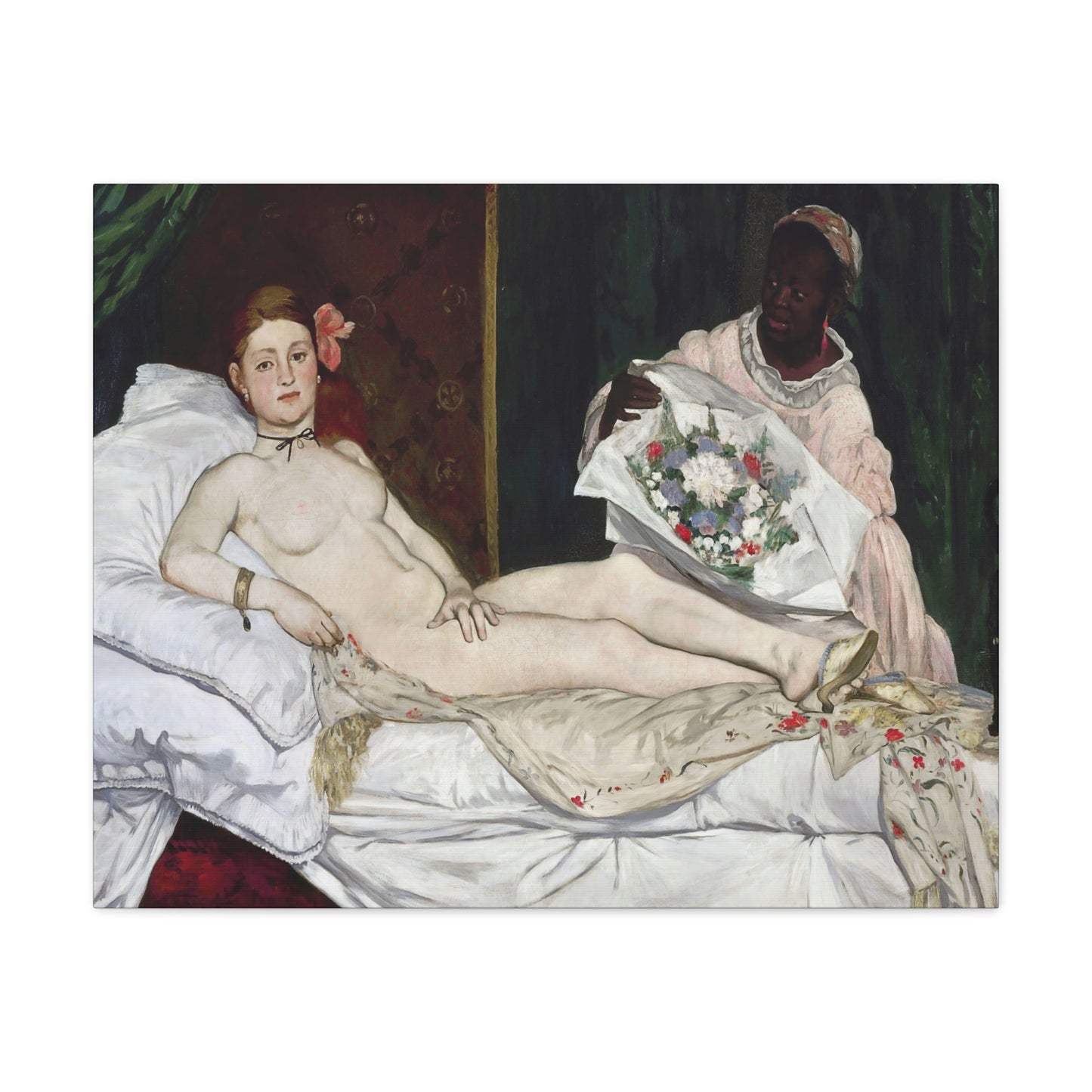 Manet, Édouard - Olympia (1870) - Canvas Block, unframed