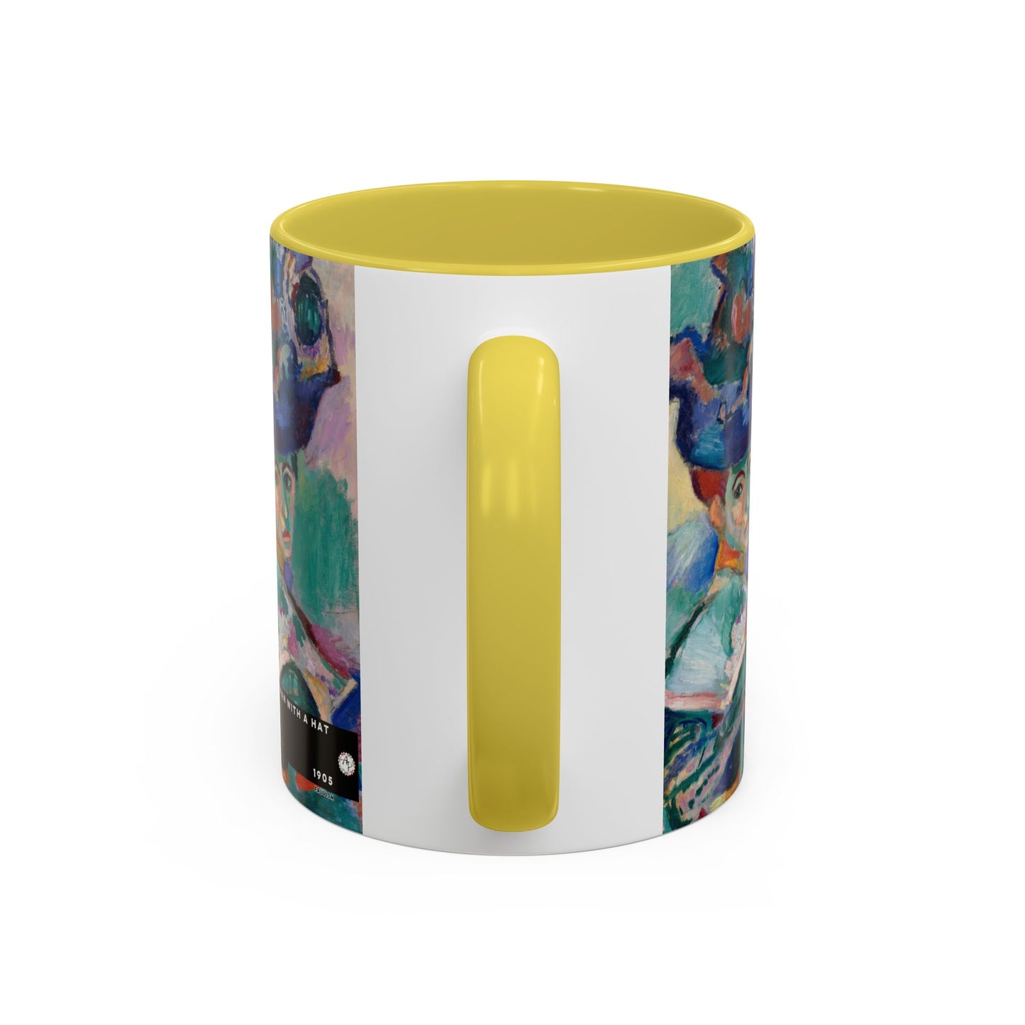 Matisse, Henri - Woman with a Hat (1905) - Colorful Accent Mugs