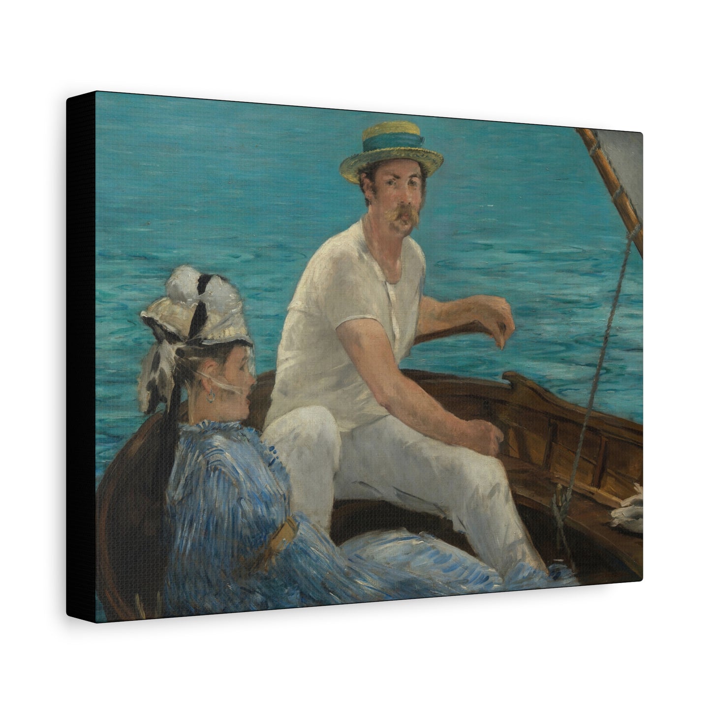 Manet, Édouard - Boating (1874) - Canvas Block, unframed
