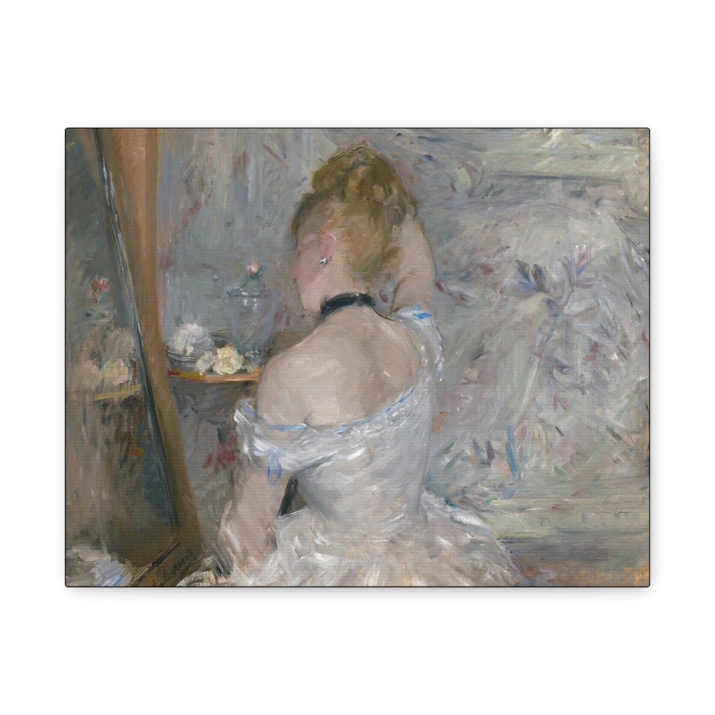 Morisot, Berthe - Woman at Her Toilette (1880) - Canvas Block, unframed
