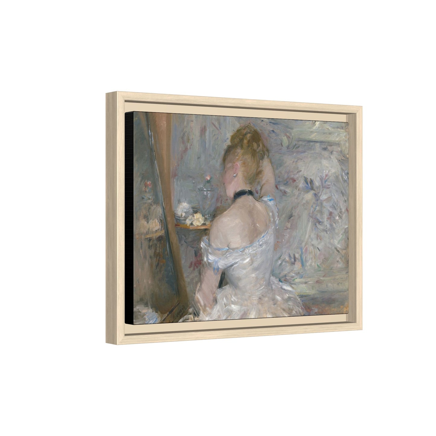 Morisot, Berthe - Woman at Her Toilette (1880) - Matte Canvas, Framed