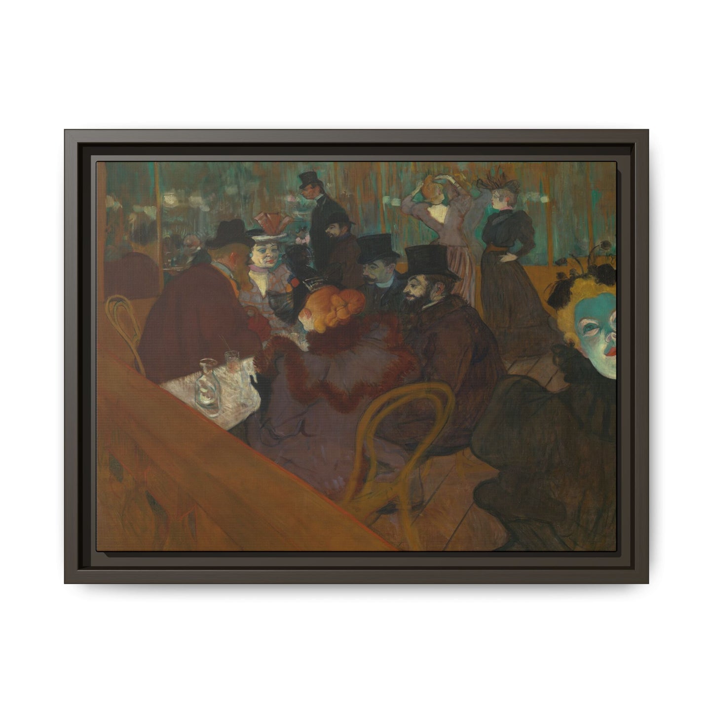 Toulouse-Lautrec, Henri - At the Moulin Rouge (1892) - Matte Canvas, Framed