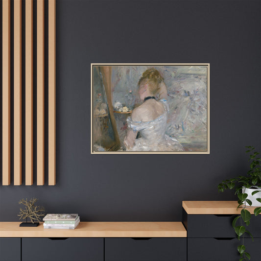 Morisot, Berthe - Woman at Her Toilette (1880) - Matte Canvas, Framed