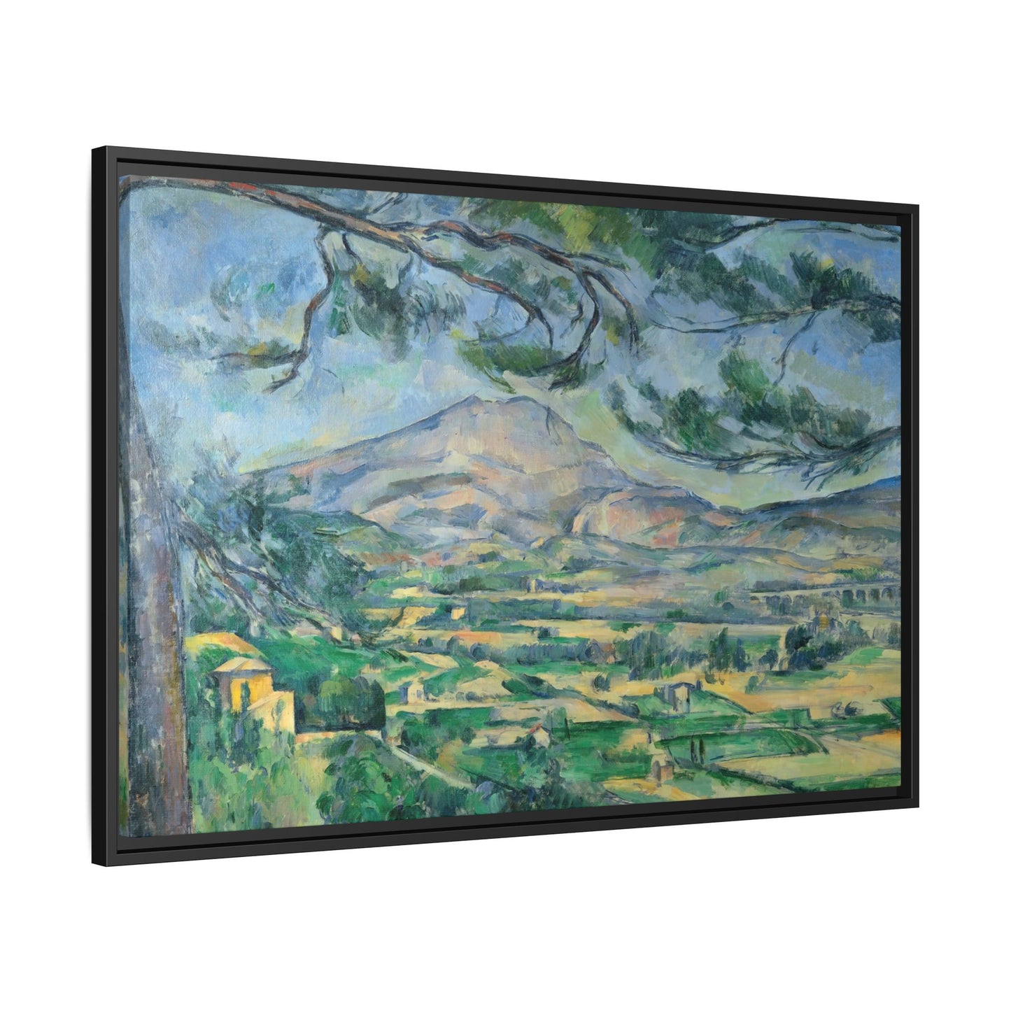 Cézanne, Paul - Mont Sainte-Victoire with Large Pine (1887) - Matte Canvas, Framed