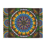 Pacio, Adam - Emerald Arrows Mandala - Arctic Fleece Blanket