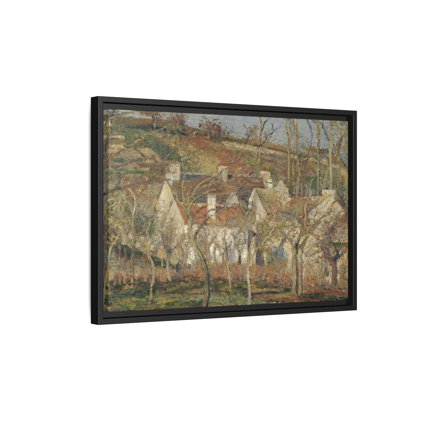 Pissarro, Camille - Red Roofs, Corner of a Village in Winter (1877) - Matte Canvas, Framed