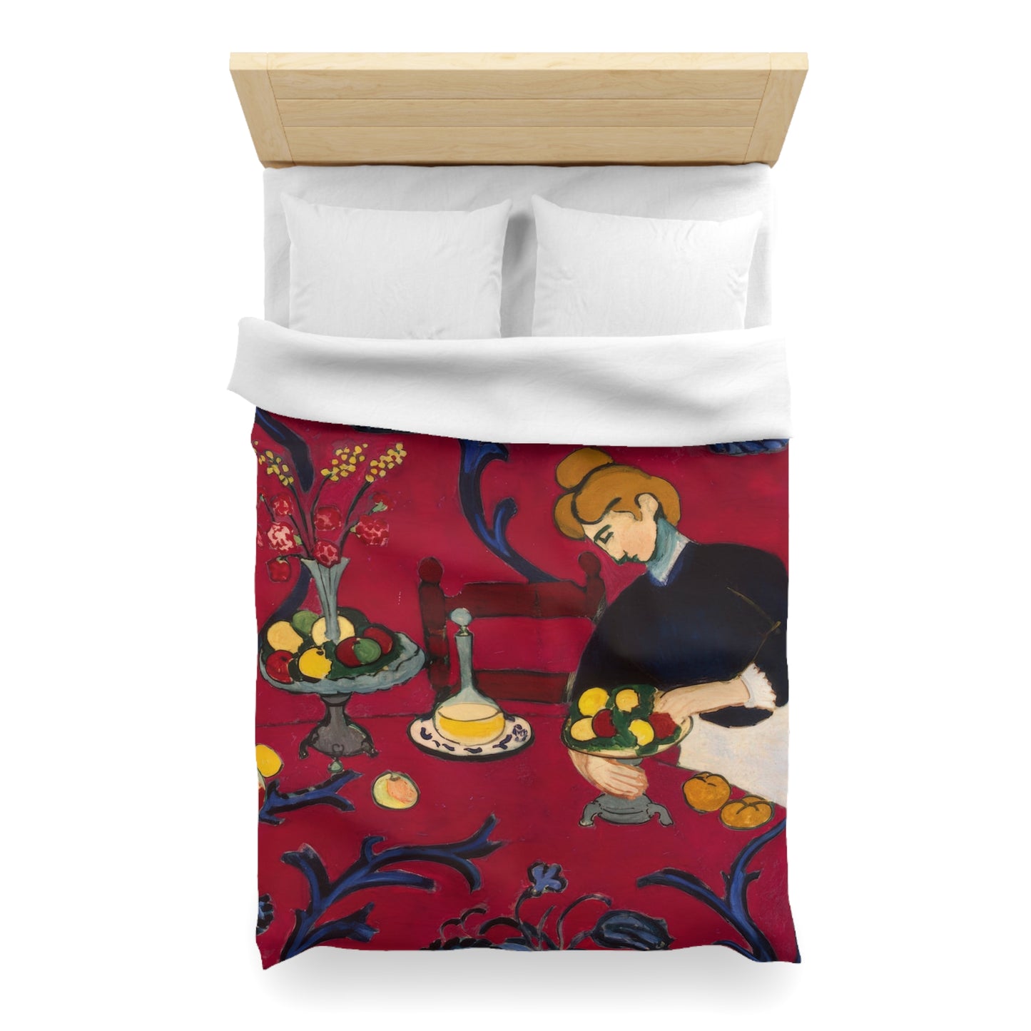 Matisse, Henri - The Dessert Harmony in Red (1908) - Microfiber Duvet Cover