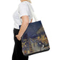 Pissarro, Camille - The Boulevard Montmartre At Night (1897) - Tote Bag