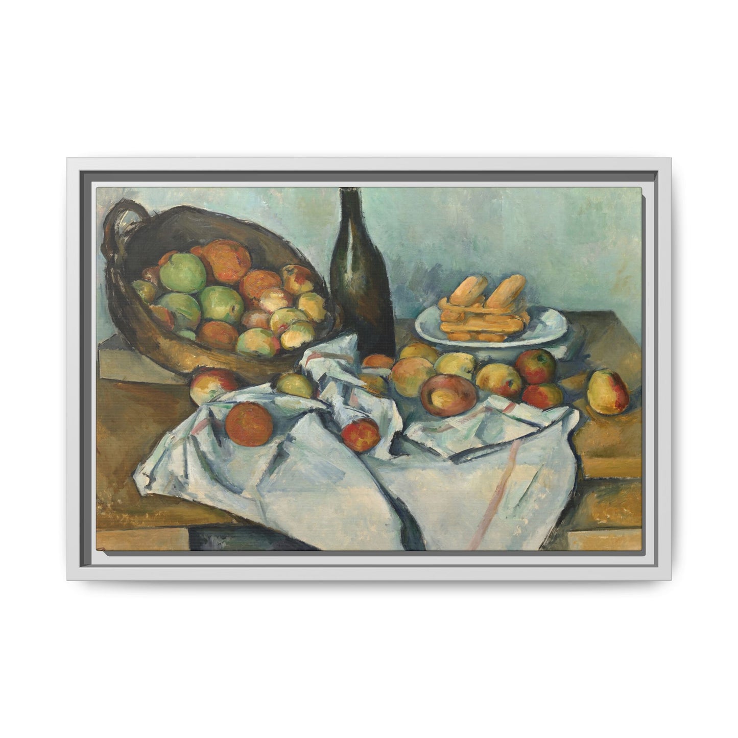 Cézanne, Paul - Basket of Apples (1893) - Matte Canvas, Framed