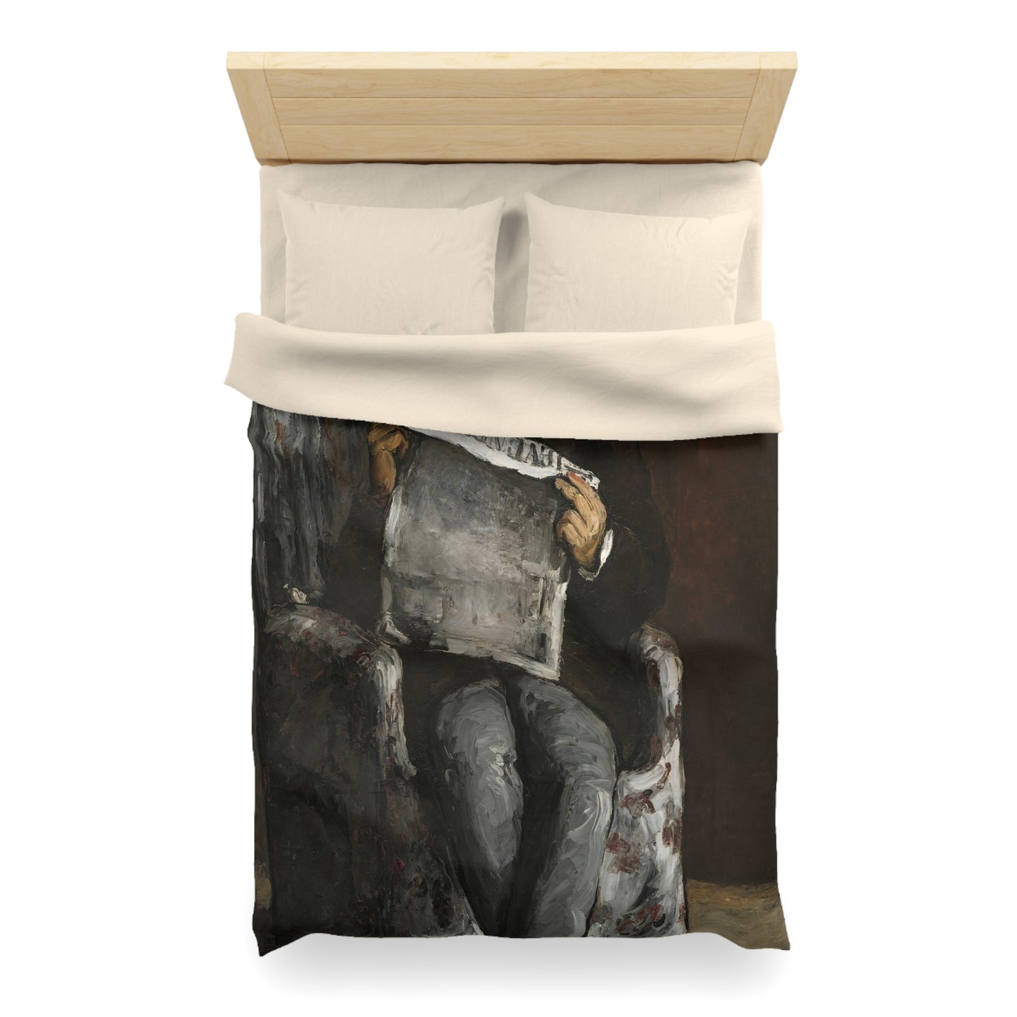Cézanne, Paul - The Artist’s Father (1866) - Microfiber Duvet Cover