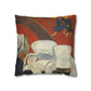 Gauguin, Paul - Vision of the Sermon (Jacob Wrestling with the Angel) (1888) - Suede Square Pillowcase
