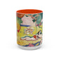 Matisse, Henri - The Joy of Life (1905) - Colorful Accent Mugs