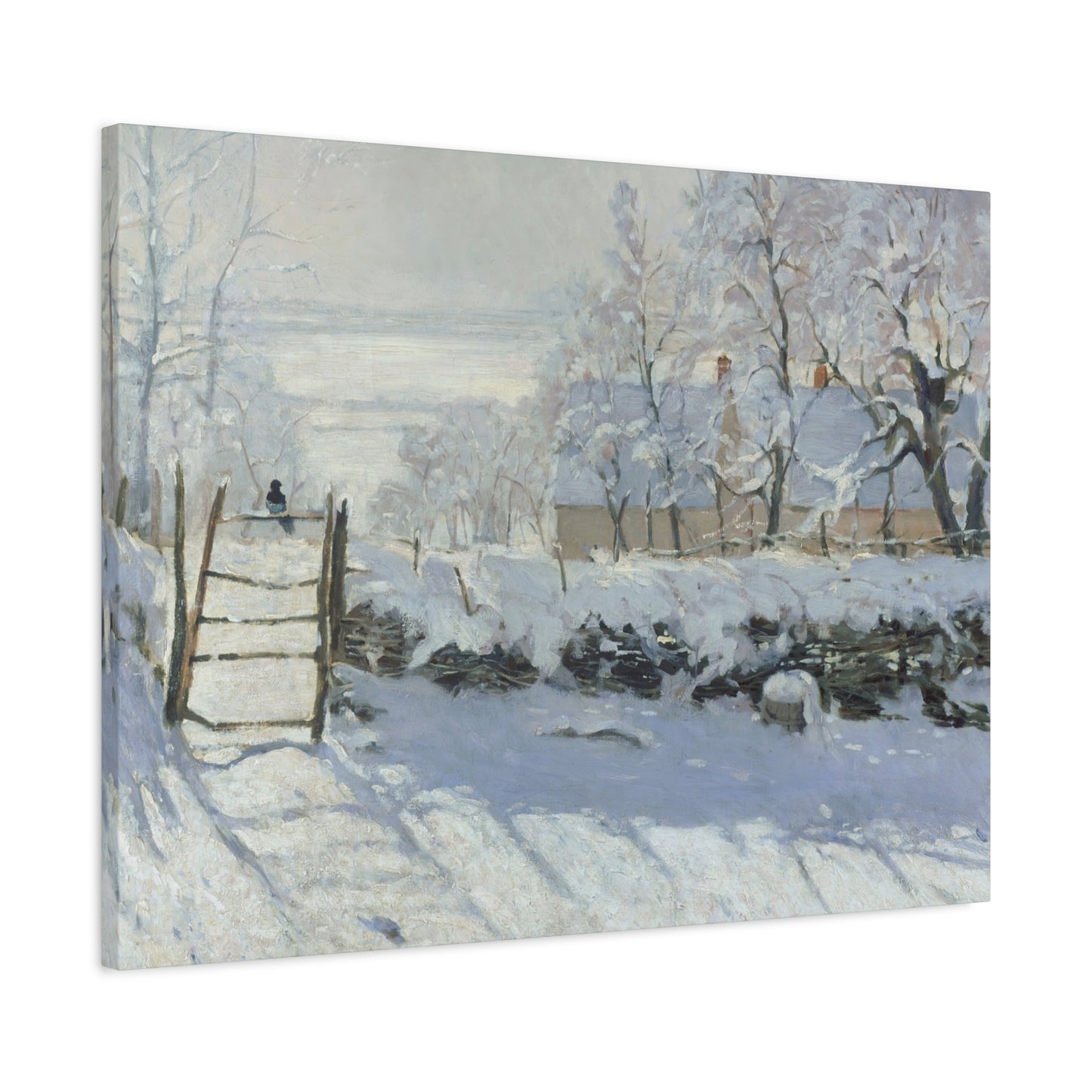 Monet, Claude - The Magpie (1868) - Canvas Block, unframed