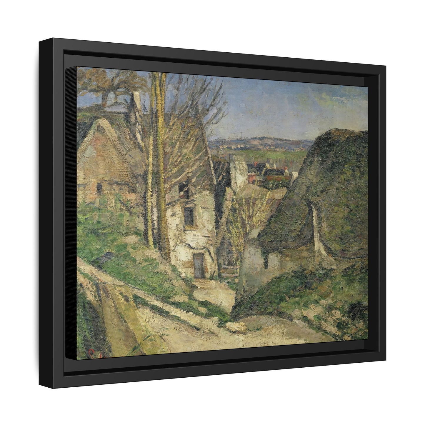 Cézanne, Paul - The House of the Hanged Man, Auvers-sur-Oise (1874) - Matte Canvas, Framed