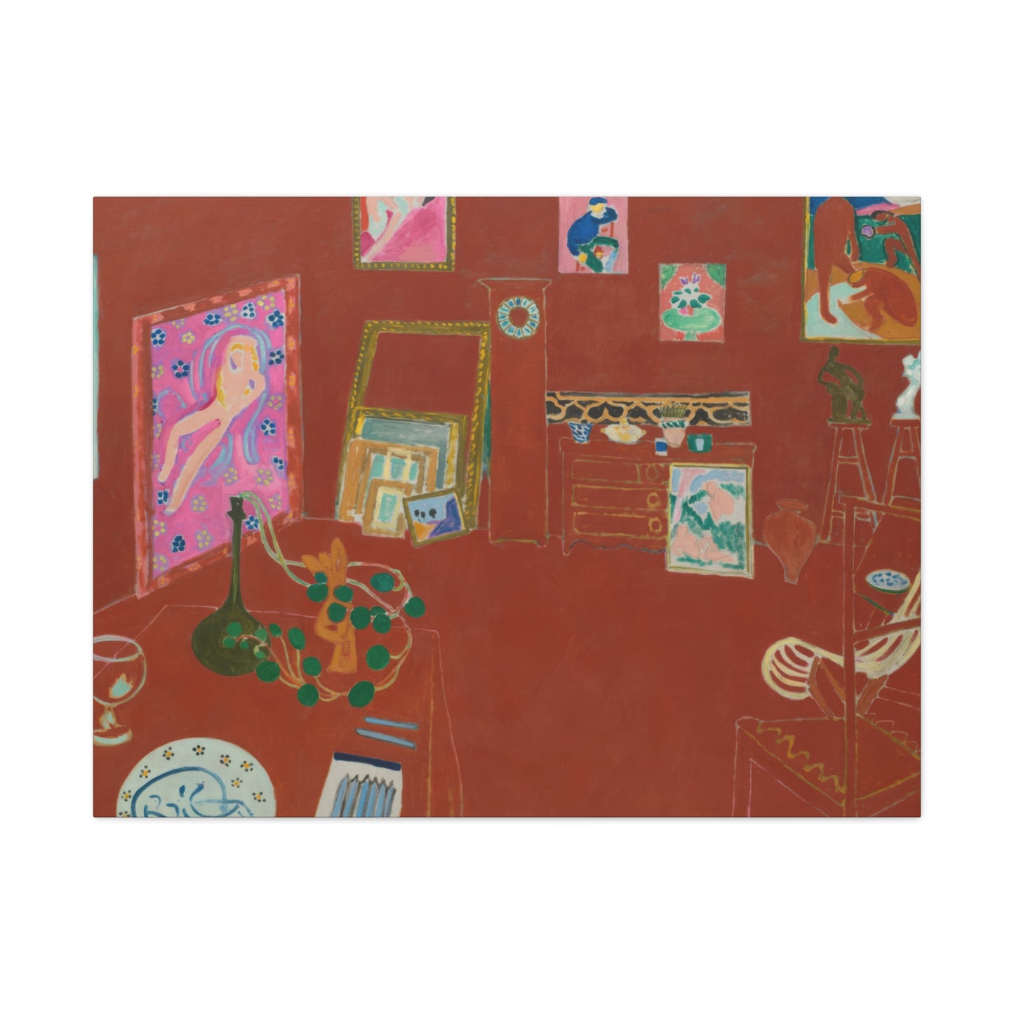 Matisse, Henri - The Red Studio (1911) - Canvas Block, unframed