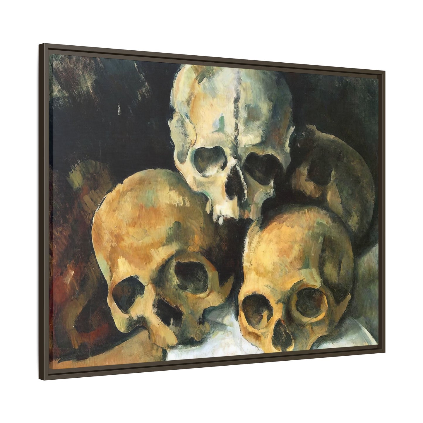 Cézanne, Paul - Pyramid of Skulls (1901) - Matte Canvas, Framed